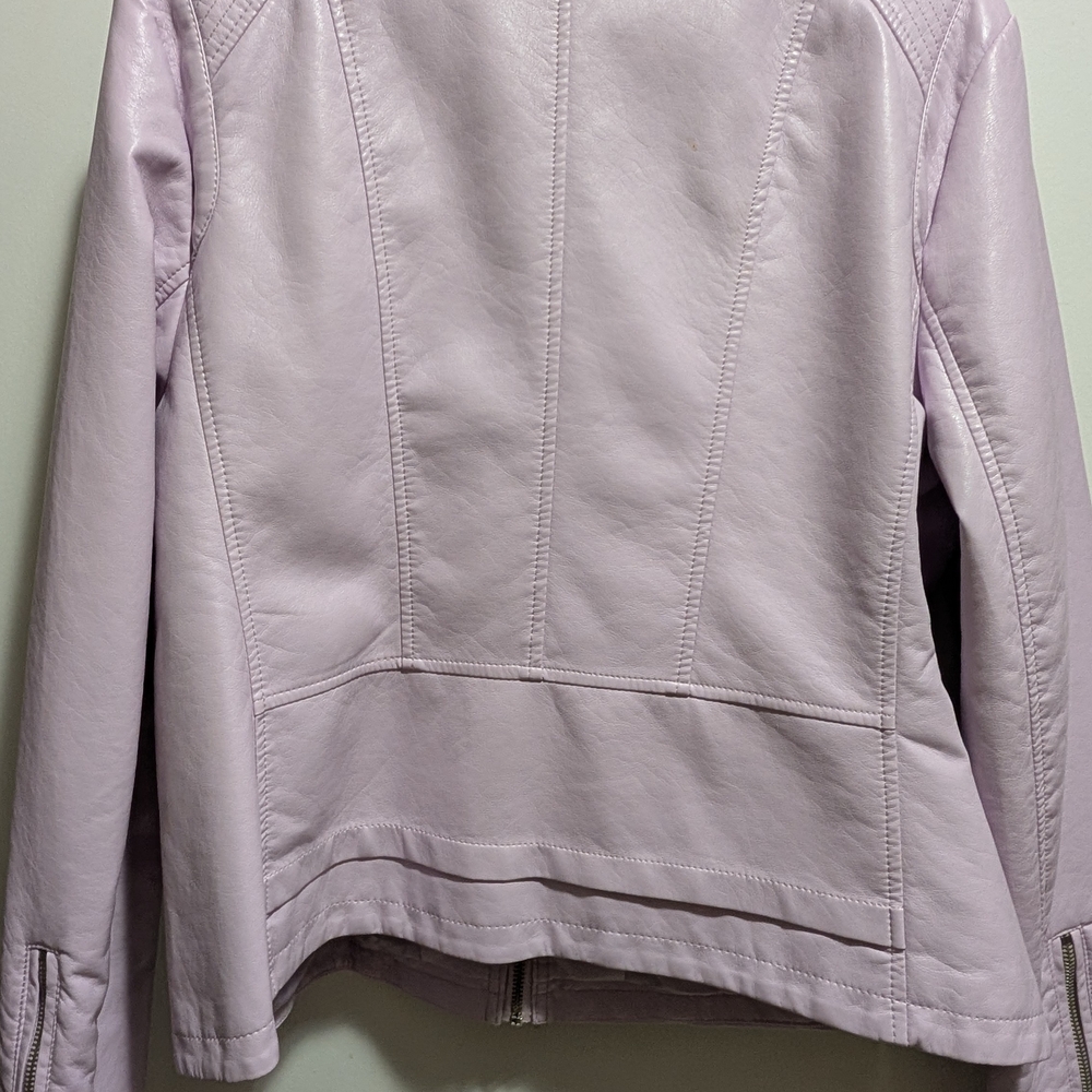 New York & Company Light Purple Leather Jacket